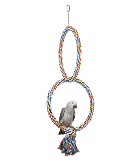 Adventure Bound Coloured Double Ring Parrot Toy